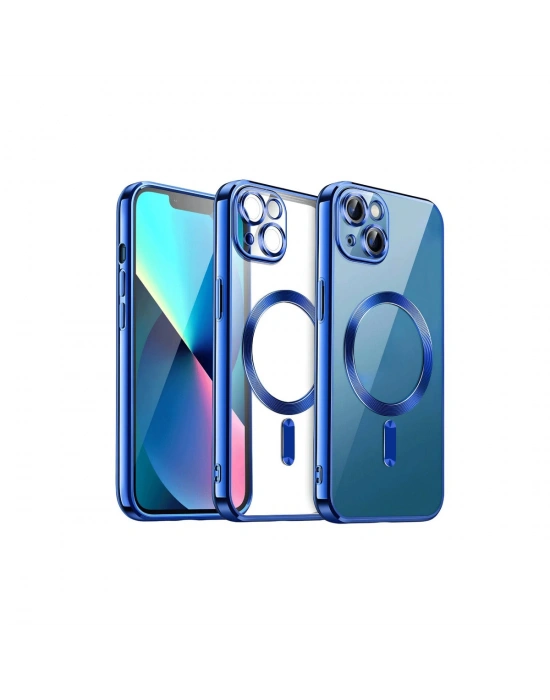 Newface iPhone 15 Kılıf Kross Magneticsafe Kapak - Lacivert