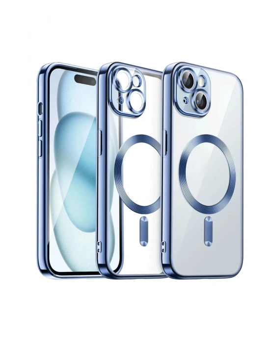 Newface iPhone 15 Kılıf Kross Magneticsafe Kapak - Sierra Blue