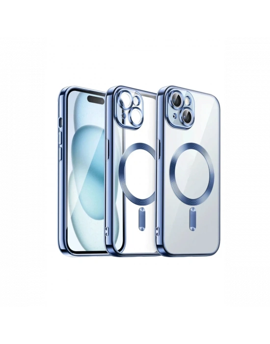 Newface iPhone 15 Kılıf Kross Magneticsafe Kapak - Sierra Blue