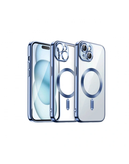 Newface iPhone 15 Kılıf Kross Magneticsafe Kapak - Sierra Blue