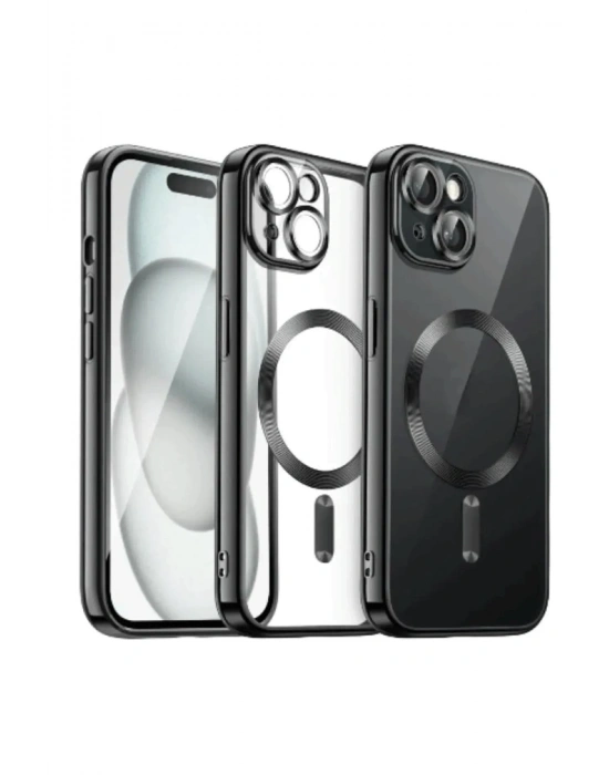 Newface iPhone 15 Kılıf Kross Magneticsafe Kapak - Siyah