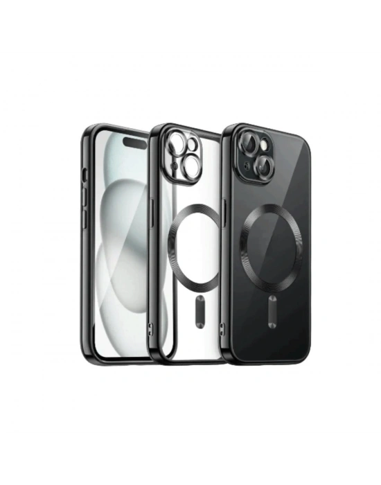 Newface iPhone 15 Kılıf Kross Magneticsafe Kapak - Siyah