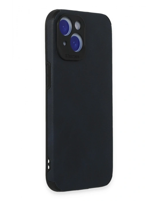 Newface iPhone 15 Kılıf Loop Deri Silikon - Lacivert