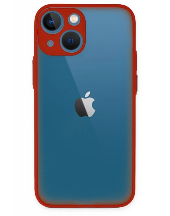 Newface iPhone 15 Kılıf Montreal Silikon Kapak - Kırmızı