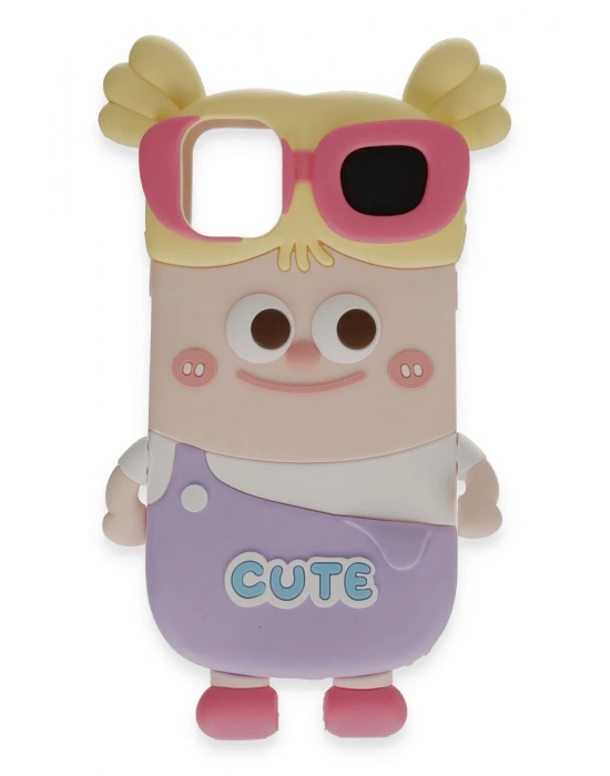 Newface iPhone 15 Kılıf Poky Karakter Silikon Kapak - Desen 8