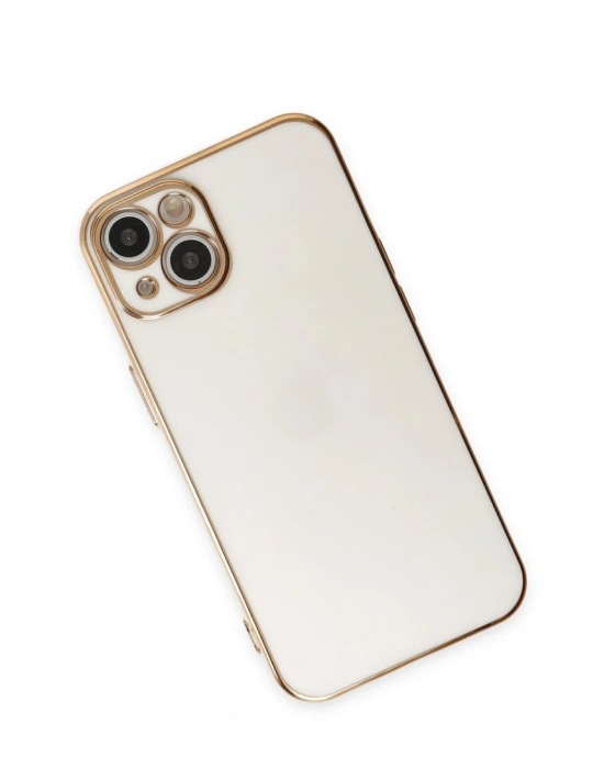 Newface iPhone 15 Kılıf Volet Silikon - Beyaz