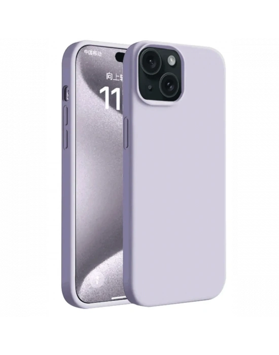 Newface iPhone 15 Plus Kılıf First Silikon - Lila