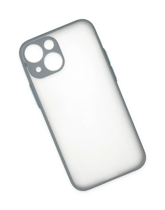 Newface iPhone 15 Plus Kılıf Montreal Silikon Kapak - Gri