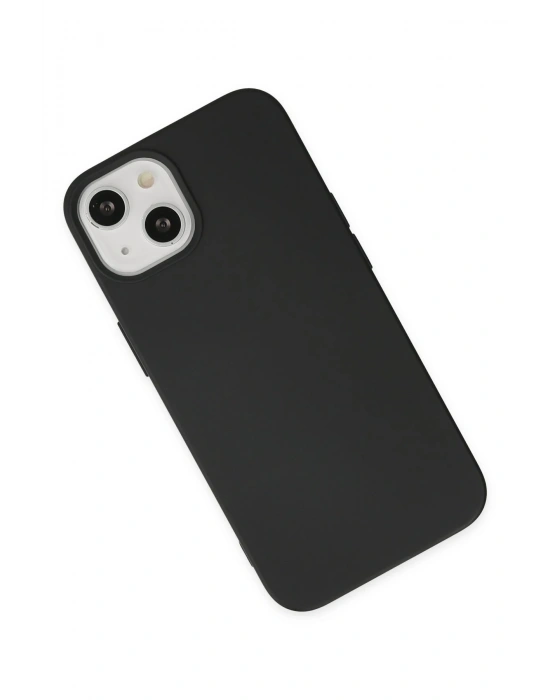 Newface iPhone 15 Plus Kılıf Nano içi Kadife Silikon - Siyah