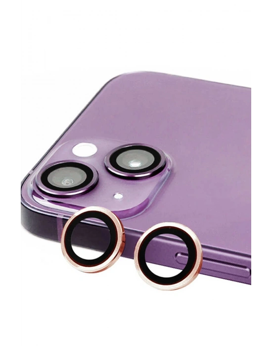 Newface iPhone 15 Plus Raze Metal Kamera Lens - Pembe