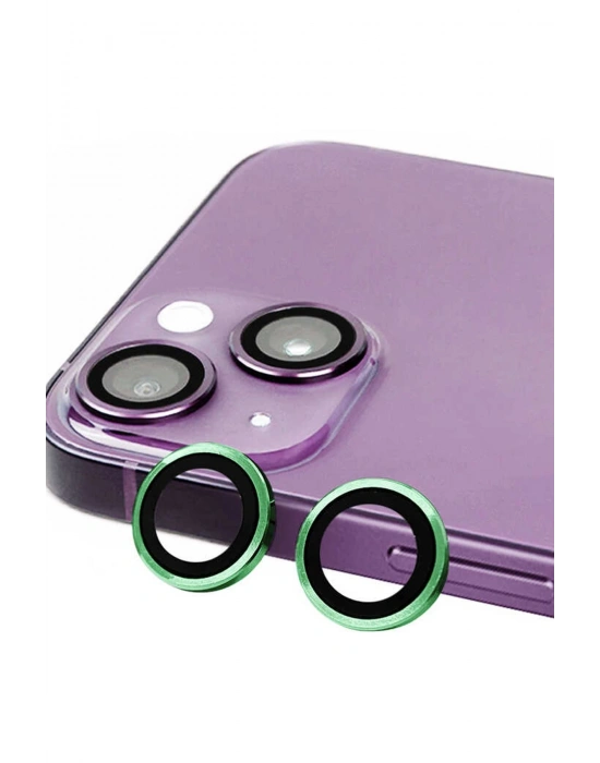 Newface iPhone 15 Plus Raze Metal Kamera Lens - Yeşil