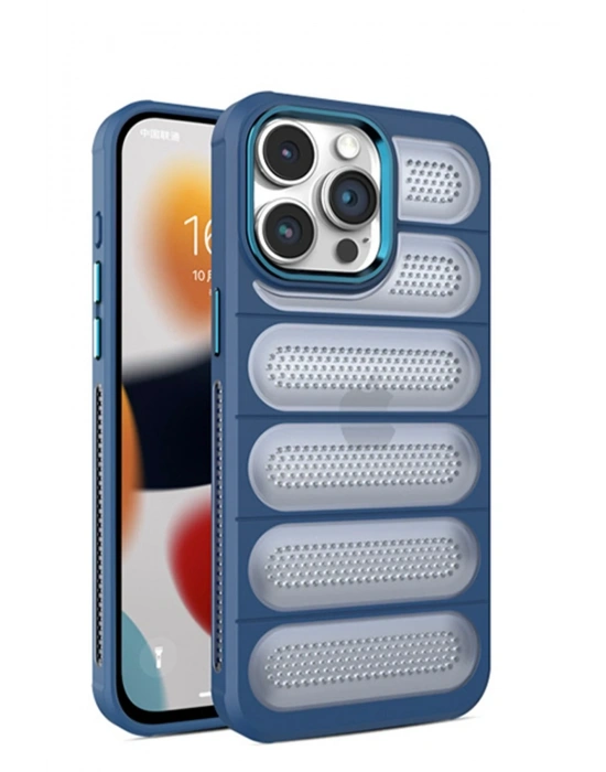 Newface iPhone 15 Pro Kılıf Airmax Silikon Kapak - Lacivert