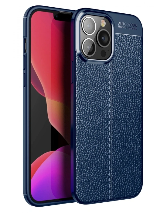 Newface iPhone 15 Pro Kılıf Auto Focus Kapak - Lacivert