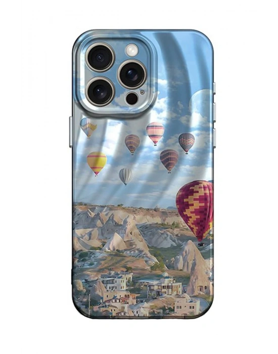 Newface iPhone 15 Pro Kılıf Crew Desenli Kapak - Kapadokya