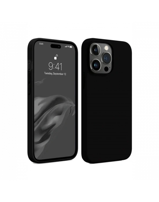 Newface iPhone 15 Pro Kılıf First Silikon - Siyah