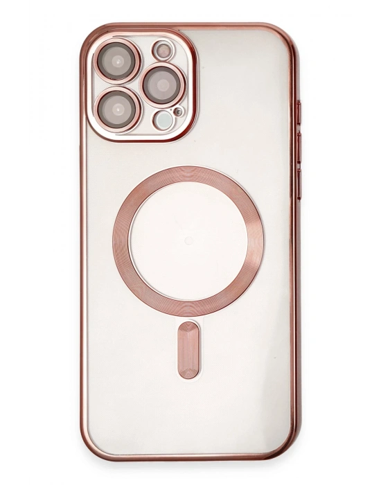 Newface iPhone 15 Pro Kılıf Kross Magneticsafe Kapak - Rose