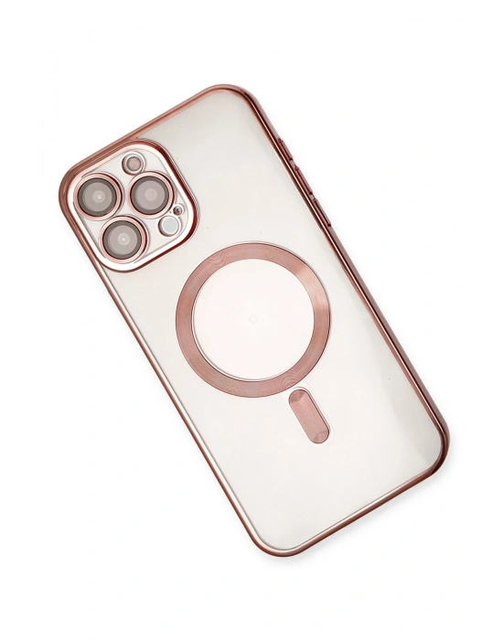 Newface iPhone 15 Pro Kılıf Kross Magneticsafe Kapak - Rose