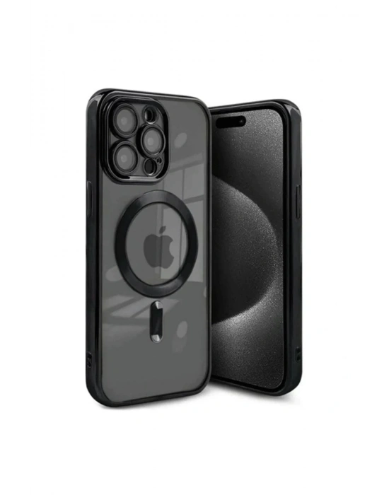 Newface iPhone 15 Pro Kılıf Kross Magneticsafe Kapak - Siyah