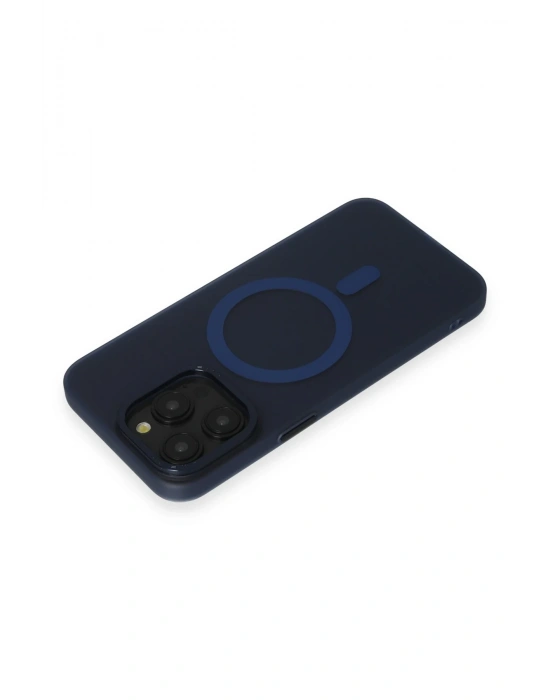 Newface iPhone 15 Pro Kılıf Lodos Magneticsafe Mat Kapak - Mavi