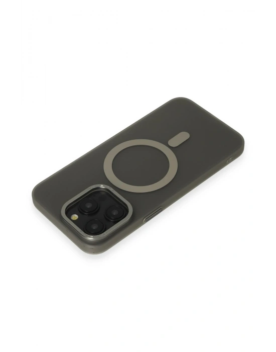 Newface iPhone 15 Pro Kılıf Lodos Magneticsafe Mat Kapak - Titan Gri