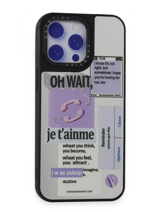 Newface iPhone 15 Pro Kılıf Mirror Desenli Kapak - Mirror - 4