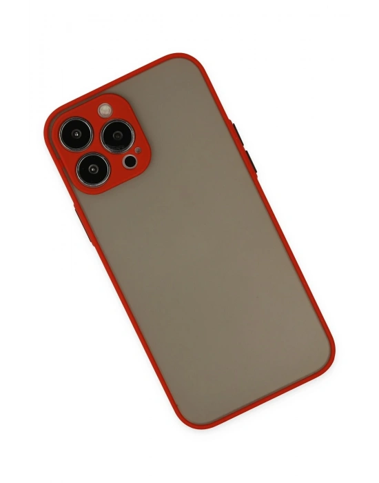 Newface iPhone 15 Pro Kılıf Montreal Silikon Kapak - Kırmızı