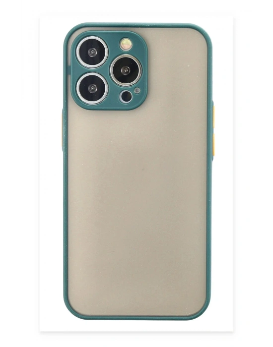 Newface iPhone 15 Pro Kılıf Montreal Silikon Kapak - Yeşil