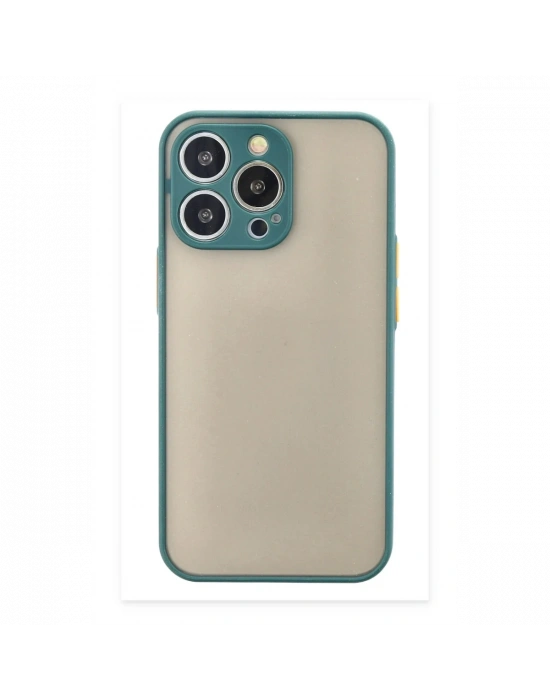 Newface iPhone 15 Pro Kılıf Montreal Silikon Kapak - Yeşil