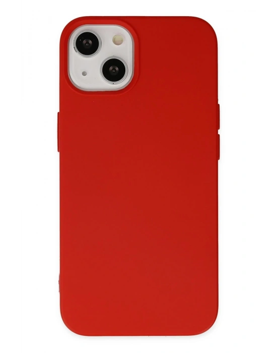 Newface iPhone 15 Pro Kılıf Nano içi Kadife Silikon - Kırmızı