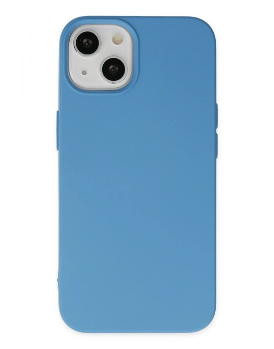 Newface iPhone 15 Pro Kılıf Nano içi Kadife Silikon - Mavi