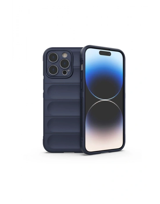 Newface iPhone 15 Pro Kılıf Optimum Silikon - Lacivert