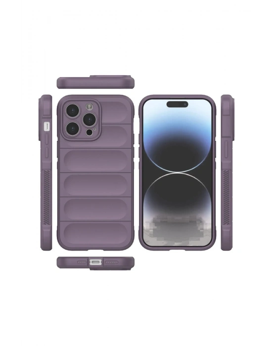 Newface iPhone 15 Pro Kılıf Optimum Silikon - Mor