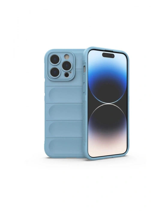 Newface iPhone 15 Pro Kılıf Optimum Silikon - Sky Blue