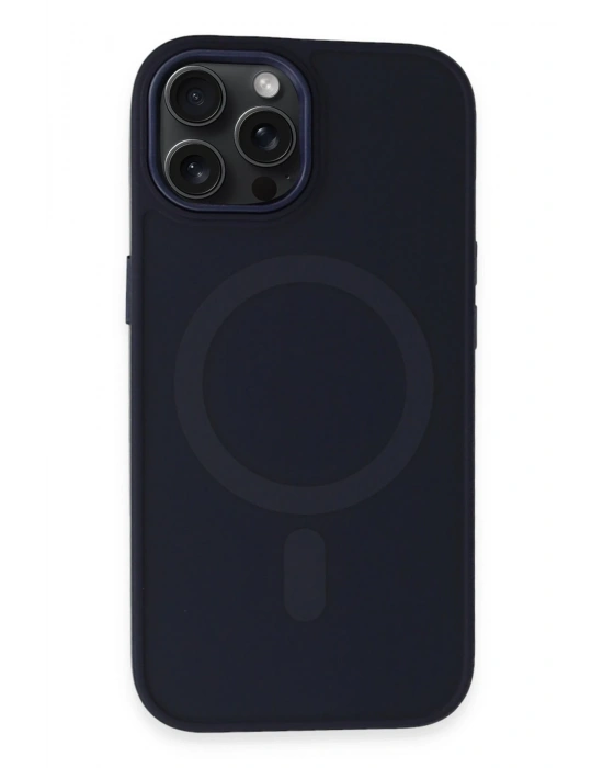 Newface iPhone 15 Pro Kılıf Oslo Magsafe Kapak - Lacivert