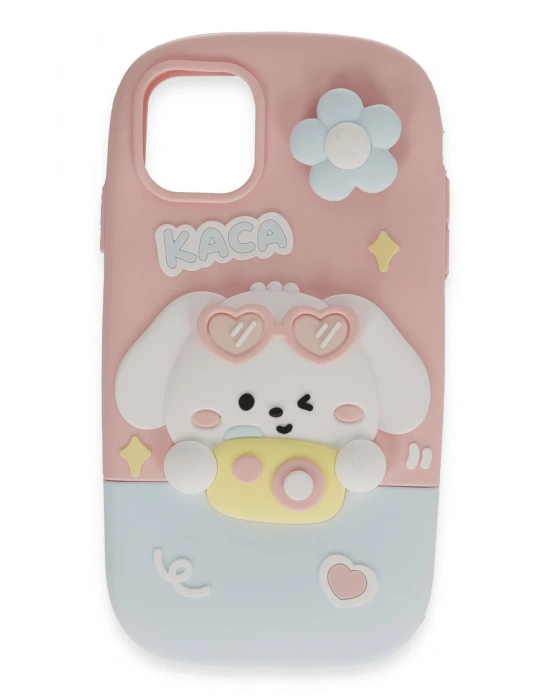 Newface iPhone 15 Pro Kılıf Poky Karakter Silikon Kapak - Desen 13