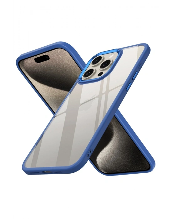 Newface iPhone 15 Pro Kılıf Power Silikon - Mavi