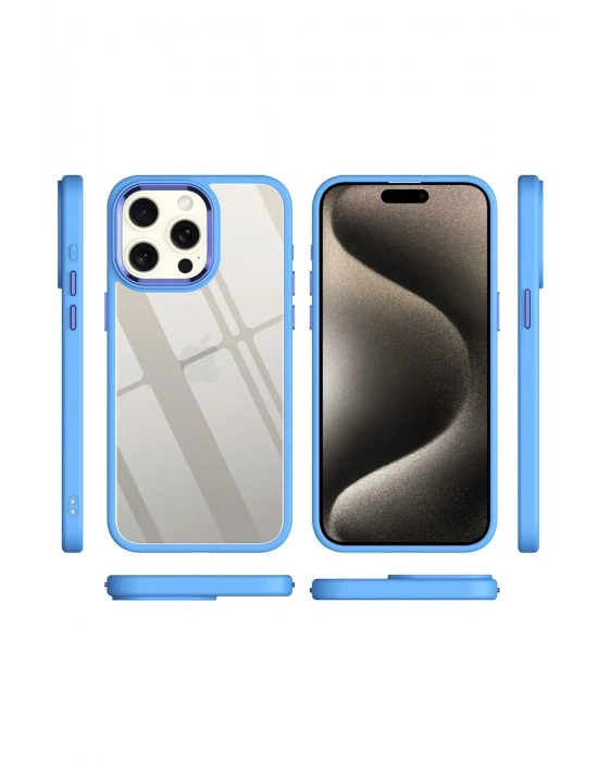 Newface iPhone 15 Pro Kılıf Power Silikon - Mavi