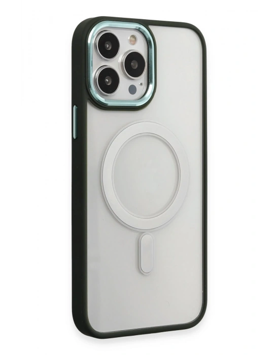 Newface iPhone 15 Pro Kılıf Room Magneticsafe Silikon - Köknar Yeşili