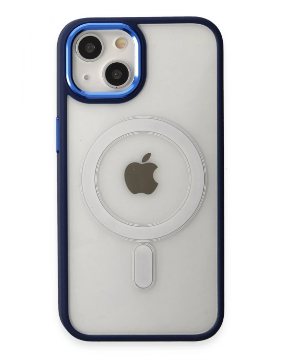 Newface iPhone 15 Pro Kılıf Room Magneticsafe Silikon - Lacivert