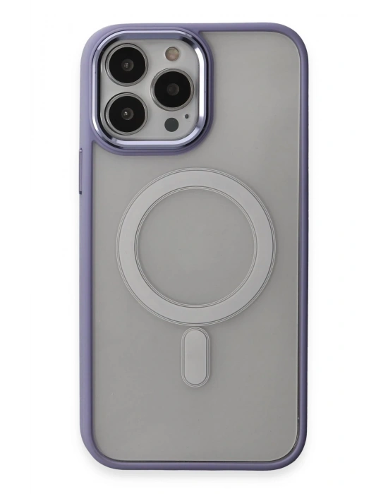 Newface iPhone 15 Pro Kılıf Room Magneticsafe Silikon - Lila