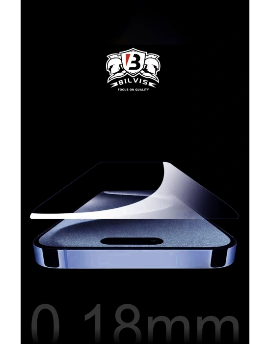 Newface iPhone 15 Pro Max Bilvis 0.18mm Plus Cam Ekran Koruyucu