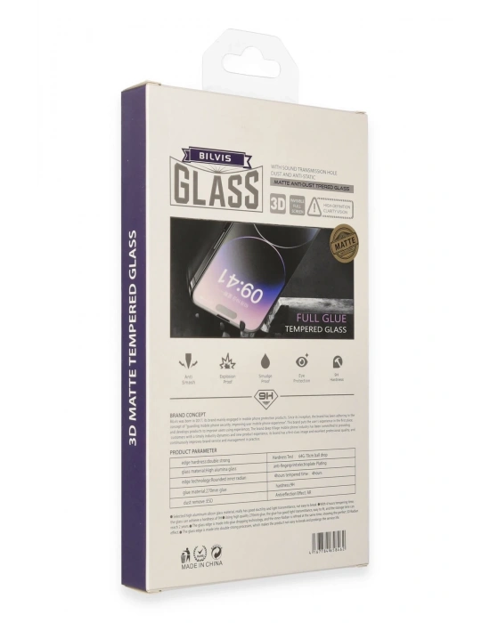 Newface iPhone 15 Pro Max Bilvis 3D Mat Cam Ekran Koruyucu