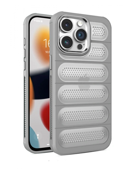 Newface iPhone 15 Pro Max Kılıf Airmax Silikon Kapak - Titan Gri