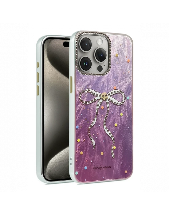 Newface iPhone 15 Pro Max Kılıf Blade Aynalı Desenli Kapak - Desen 1