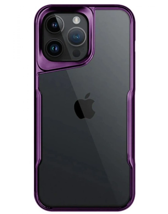 Newface iPhone 15 Pro Max Kılıf Boyi Silikon Kapak - Derin Mor