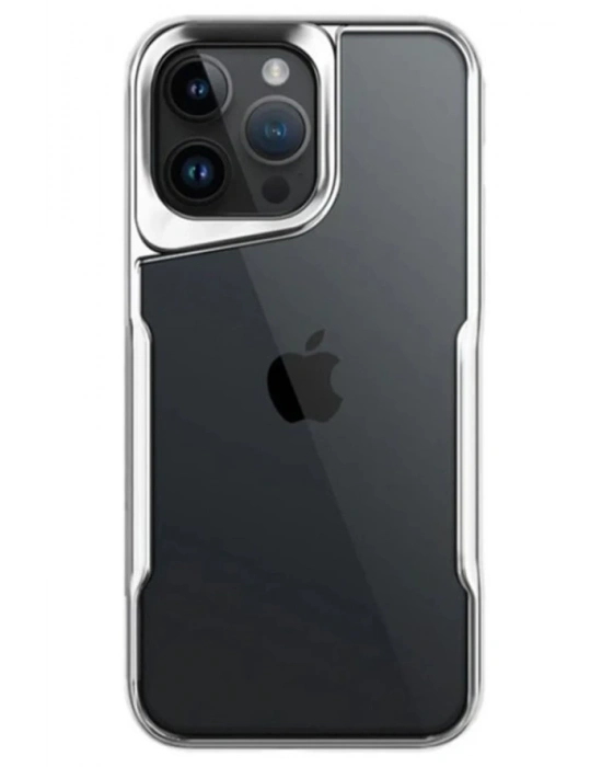 Newface iPhone 15 Pro Max Kılıf Boyi Silikon Kapak - Gümüş