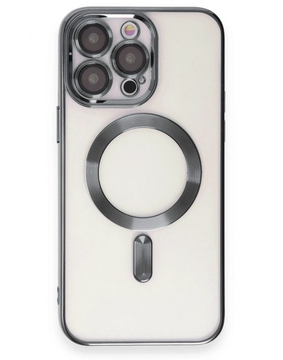 Newface iPhone 15 Pro Max Kılıf Kross Magneticsafe Kapak - Titan Gri