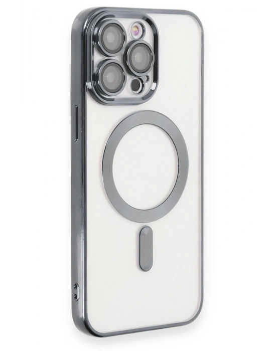 Newface iPhone 15 Pro Max Kılıf Kross Magneticsafe Kapak - Titan Gri