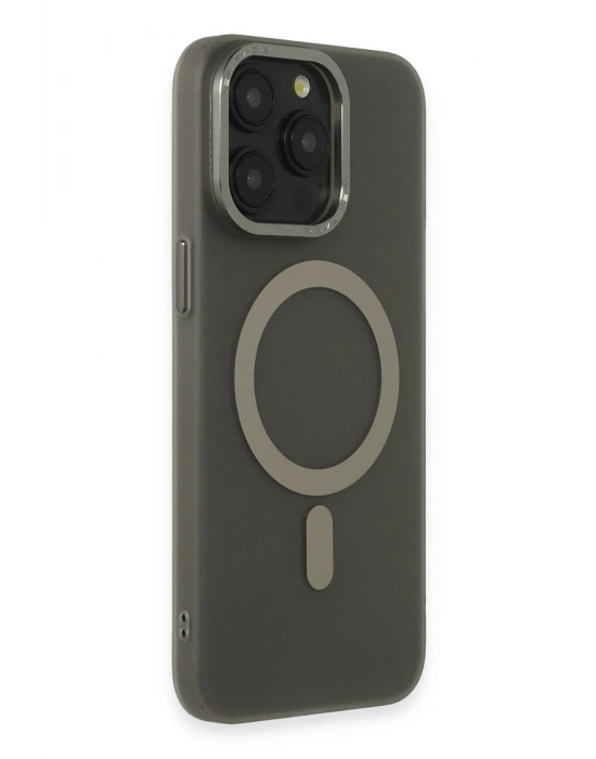 Newface iPhone 15 Pro Max Kılıf Lodos Magneticsafe Mat Kapak - Titan Gri