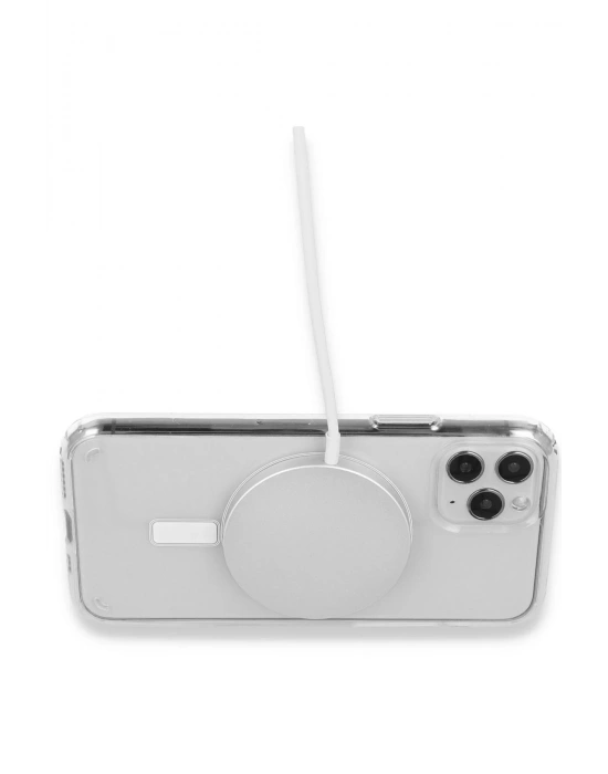 Newface iPhone 15 Pro Max Kılıf Magneticsafe Şeffaf Silikon - Şeffaf